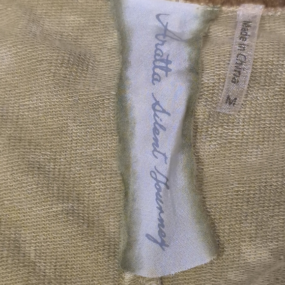 Aratta Silent Jouney Light Olive Green & Gold Jacket Blazer Boho Sz M - Picture 6 of 12